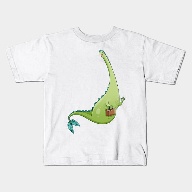 mermaid-dinosaur Kids T-Shirt by Ananasa